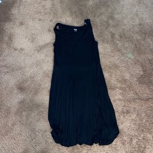 Plain black tank top dress